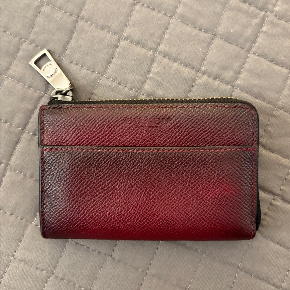 Coach Burgundy Leather Wallet